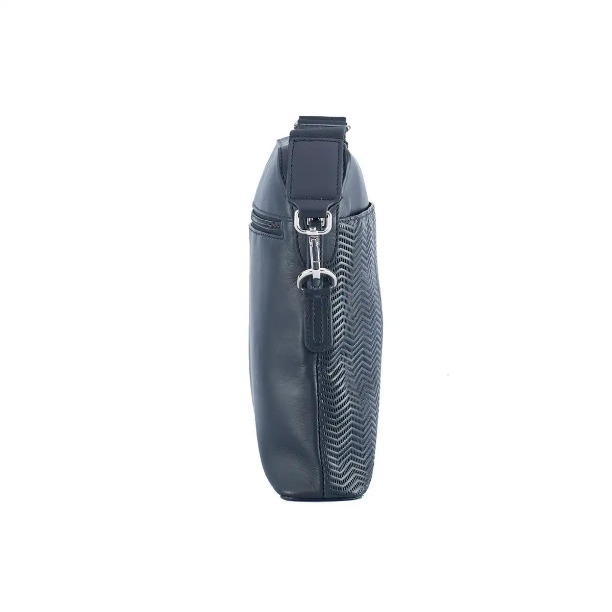 Premium Leather Messenger Bag - Full Grain Leather Sling Bag - Leather Bag for Men CR10 BLACK