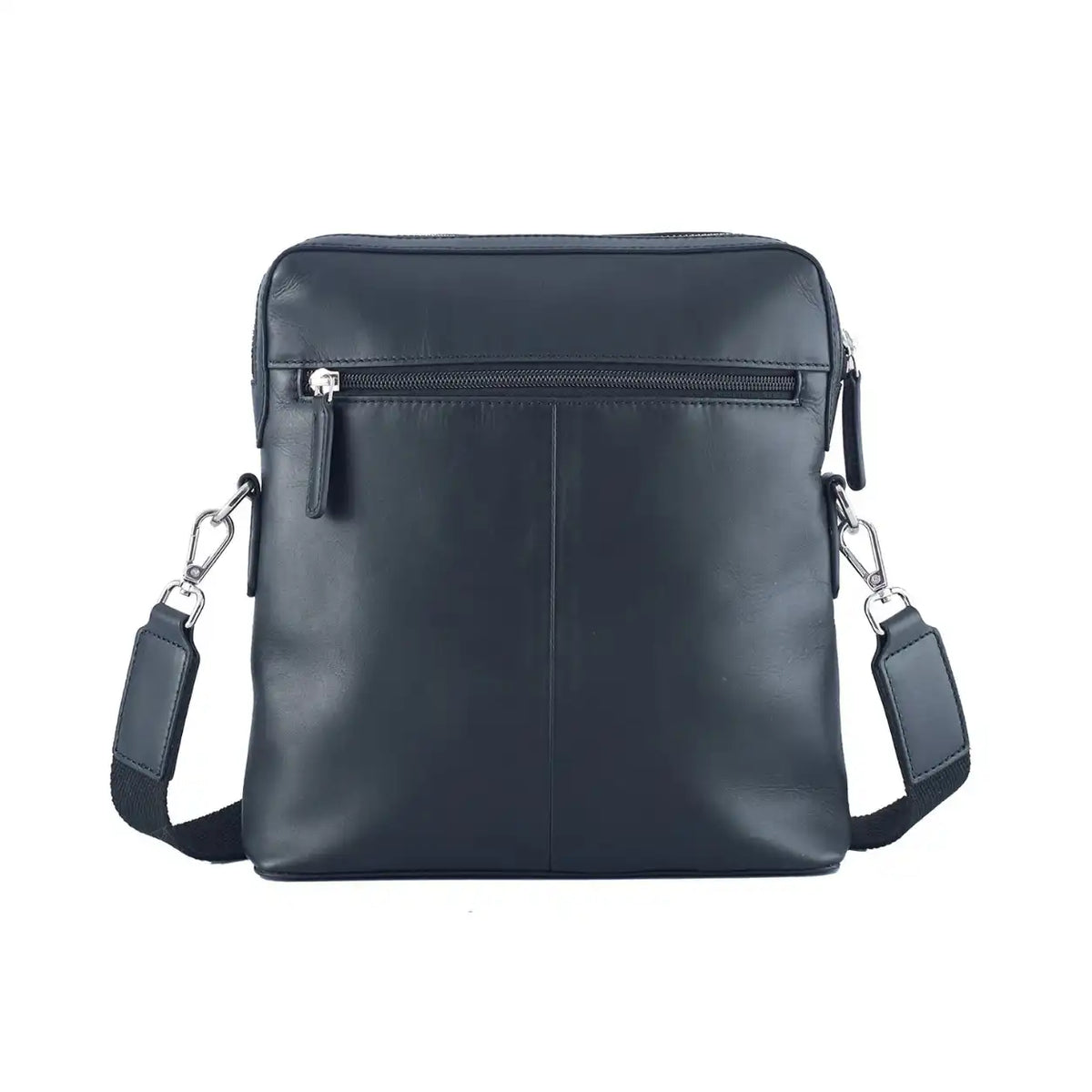 Premium Leather Messenger Bag - Full Grain Leather Sling Bag - Leather Bag for Men CR10 BLACK