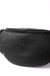Leather Bum bag  waist  Pouch For Men - Small Leather Pouch - Cross Body Bag -SD02 BLACK