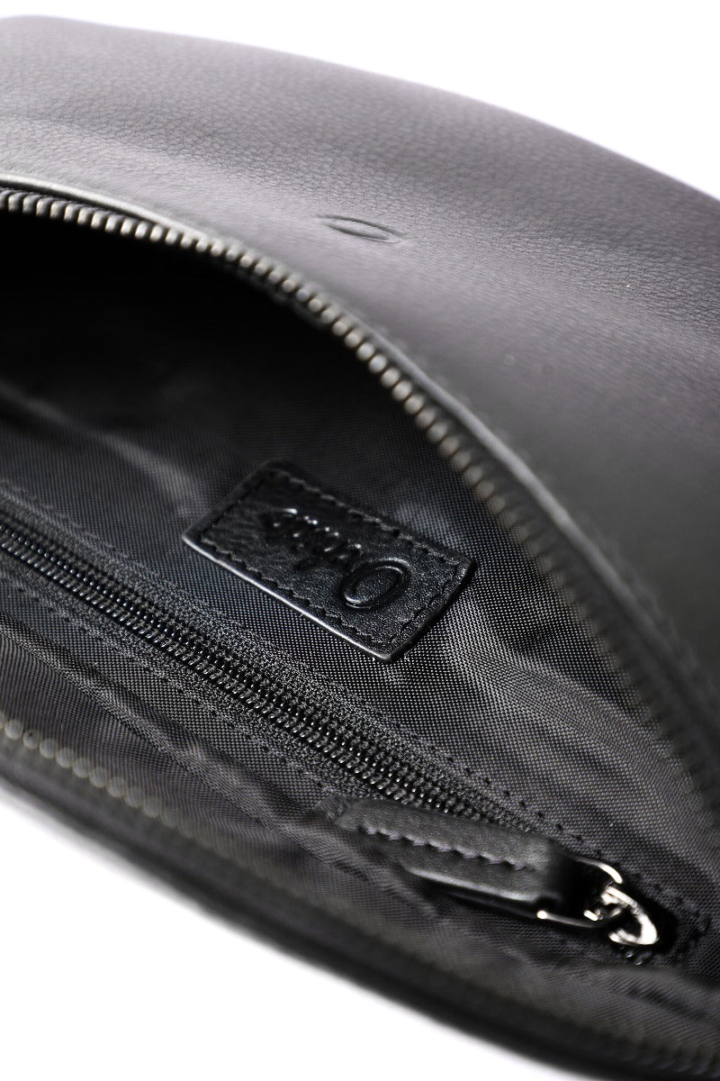 Leather Bum bag  waist  Pouch For Men - Small Leather Pouch - Cross Body Bag -SD02 BLACK
