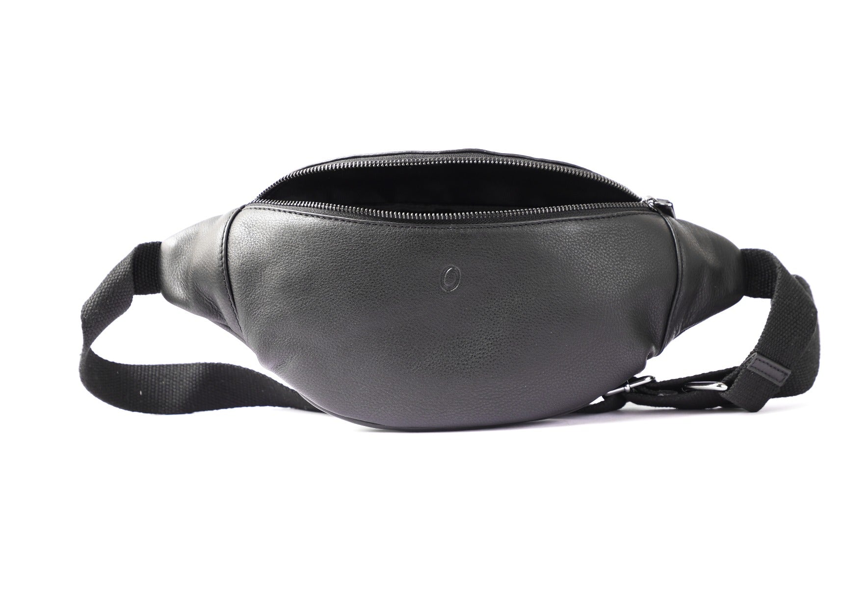 Leather Bum bag  waist  Pouch For Men - Small Leather Pouch - Cross Body Bag -SD02 BLACK