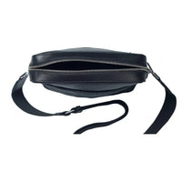 Premium Leather Messenger Bag - Full Grain Leather Sling Bag - Leather Bag for Men CR10 BLACK