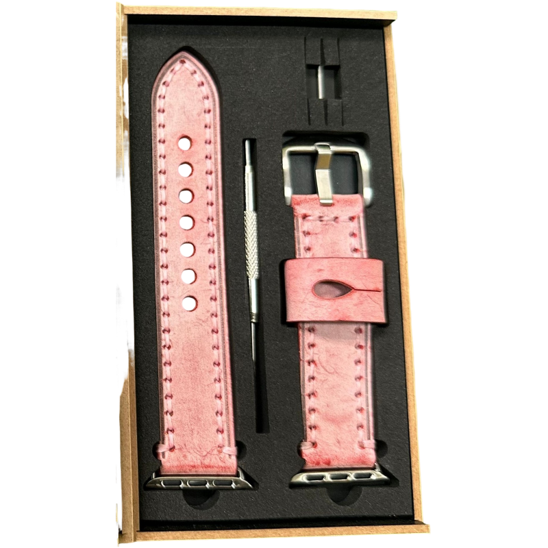 Leather Apple watch strap Pink 38,40,41/42,44,45 mm - OXHIDE