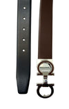 BROWN Leather Belt with Designed Buckles - Business Evening Designer Wear -D8 BROWN