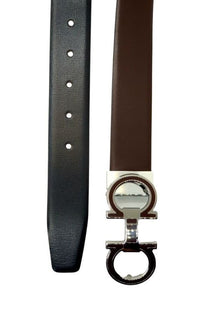 BROWN Leather Belt with Designed Buckles - Business Evening Designer Wear -D8 BROWN