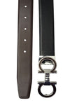 BROWN Leather Belt with Designed Buckles - Business Evening Designer Wear -D8 BROWN