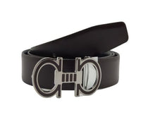 BROWN Leather Belt with Designed Buckles - Business Evening Designer Wear -D8 BROWN