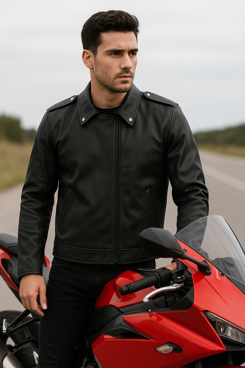 Real Leather Jacket Black- Lamb skin Jacket- Jacket for Men- Oxhide 952