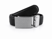Automatic Leather Belt - Real Leather Ratchet Belt - Men Leather Belt with Auto Lock Buckle -TRACK BELT-ABB1I Oxhide