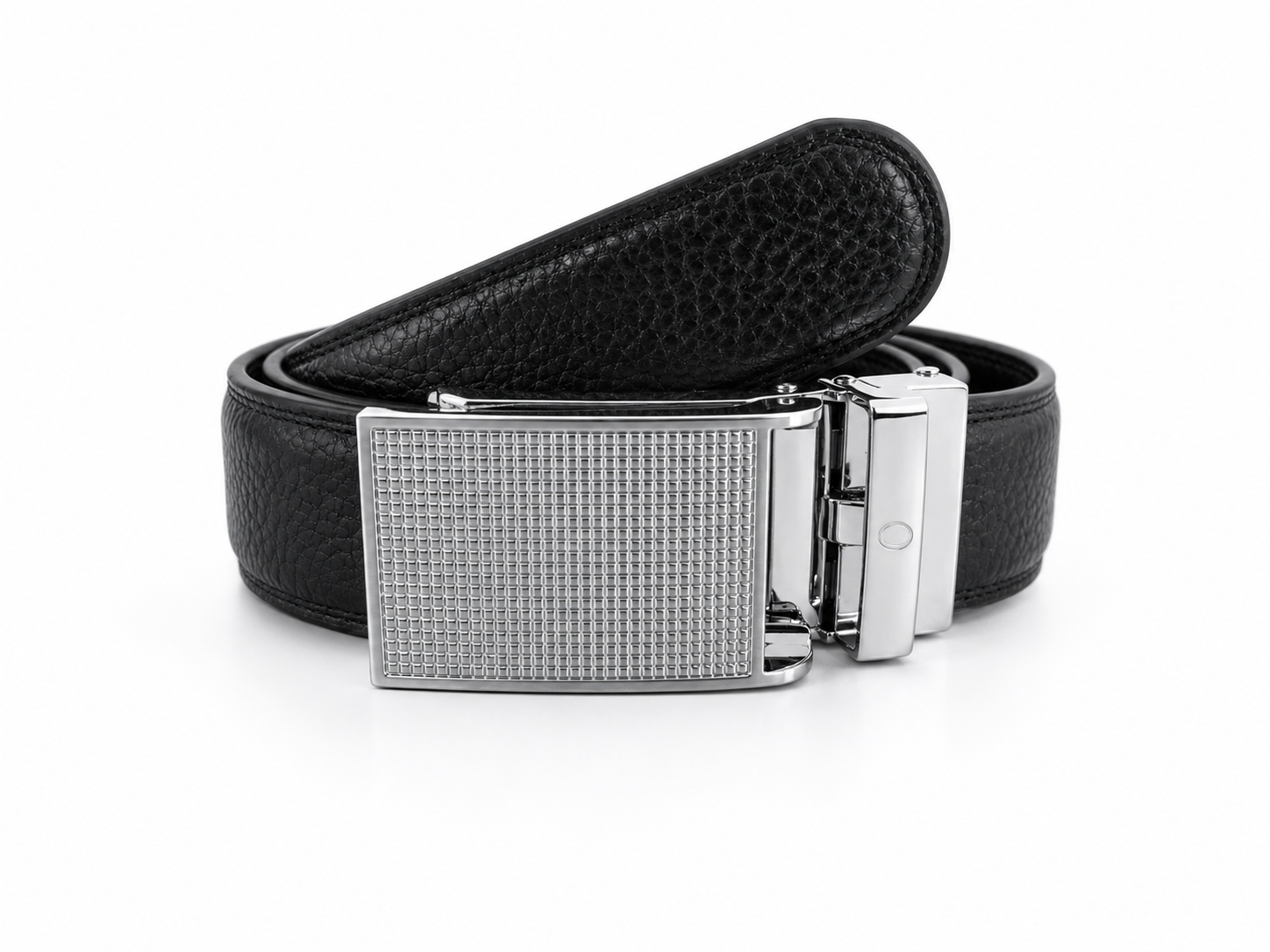 Automatic Leather Belt - Real Leather Ratchet Belt - Men Leather Belt with Auto Lock Buckle -TRACK BELT-ABB1I Oxhide