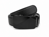 Mens Automatic Leather Belt - Full Grain Leather Ratchet Belt - Men Leather Belt with Auto Lock Buckle - TRACK BELT - Belt without hole -ABB2A