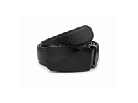Mens Automatic Leather Belt - Full Grain Leather Ratchet Belt - Men Leather Belt with Auto Lock Buckle - TRACK BELT - Belt without hole -ABB2A