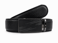 Automatic Leather Belt - Real Leather Ratchet Belt - Men Leather Belt with Auto Lock Buckle -TRACK BELT-ABB5I Oxhide