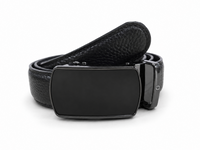 Automatic Leather Belt - Real Leather Ratchet Belt - Men Leather Belt with Auto Lock Buckle -TRACK BELT-ABB6I Oxhide