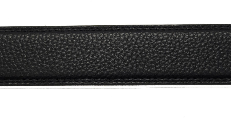 Real Leather Ratchet Belt 30mm or 3 cm- Men Leather Belt with Auto Lock Buckle - TRACK BELT - Auto Lock Black Belt -ABB2C Black