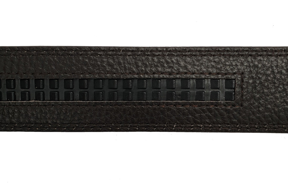 Real Leather Ratchet Belt 30mm or 3 cm- Men Leather Belt with Auto Lock Buckle - TRACK BELT - Auto Lock Black Belt -ABB2C Black