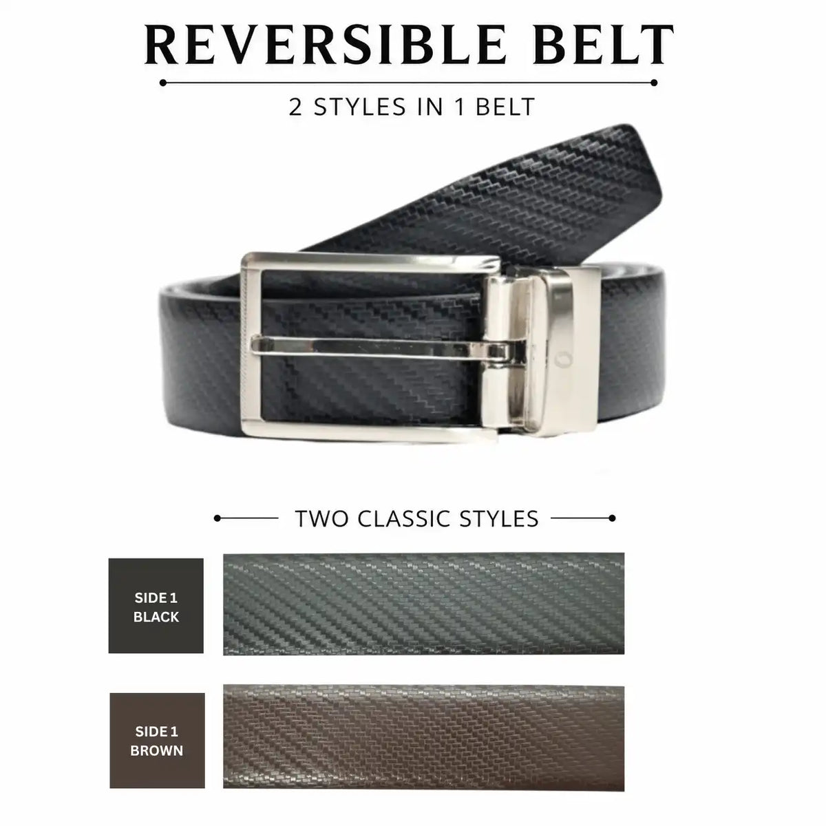 Oxhide Spanish Leather Reversible Belt R3 - Cronous Men Belt/ Genuine Leather Belt/ Leather Belt /Formal Belt/Black belt/Brown Belt