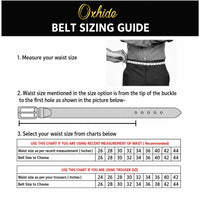 Mens Automatic Leather Belt - Full Grain Leather Ratchet Belt - Men Leather Belt with Auto Lock Buckle - TRACK BELT - Belt without hole -ABB9H Black Oxhide