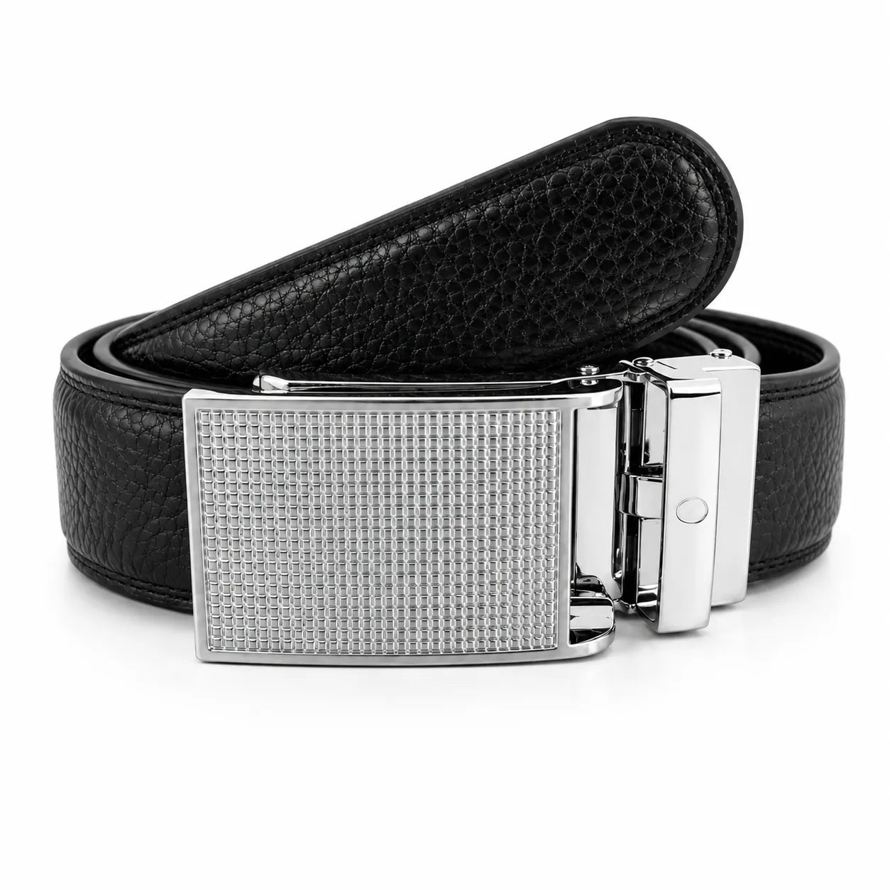 Automatic Leather Belt - Real Leather Ratchet Belt - Men Leather Belt with Auto Lock Buckle -TRACK BELT-ABB1I Oxhide