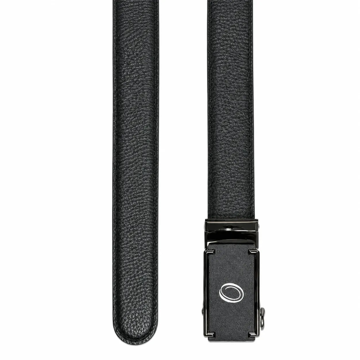 Real Leather Ratchet Belt 30mm or 3 cm- Men Leather Belt with Auto Lock Buckle - TRACK BELT - Auto Lock Black Belt - ABB3I Black