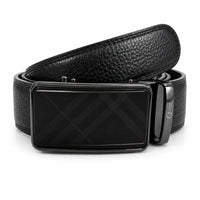 Mens Automatic Leather Belt - Full Grain Leather Ratchet Belt - TRACK BELT -ABB3A