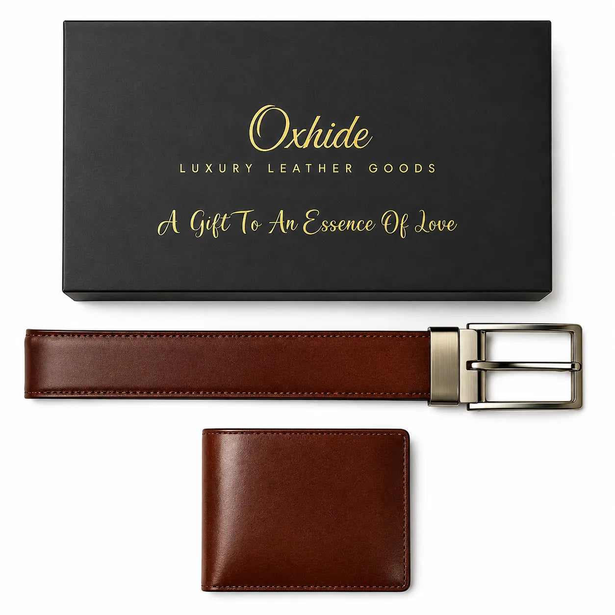 Belt gift set men - Belt Wallet Gift Set - Wallet Gift Box - Oxhide Fabric Gift Box