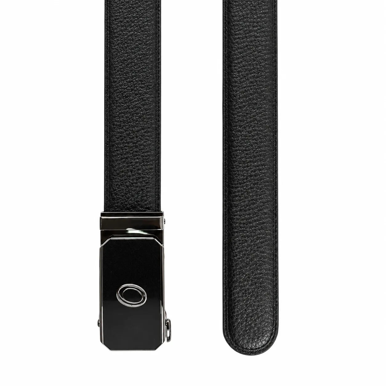 Real Leather Ratchet Belt 30mm or 3 cm- Men Leather Belt with Auto Lock Buckle - TRACK BELT - Auto Lock Black Belt - ABB3H Black