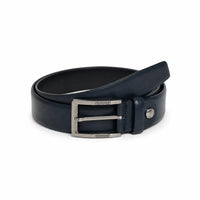 Formal Belt Men - Real Leather Tan Belt - Business / Office wear belt -Oxhide S30 PULL SM BLUE