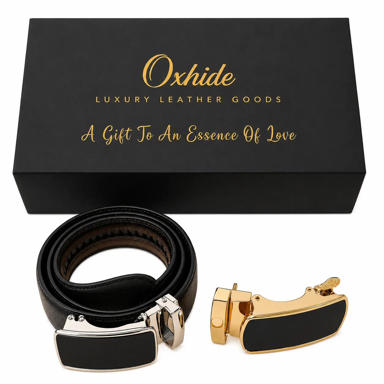 Belt Gift set men - Ratchet belt Gift set - Gift box for Men Oxhide Ratchet belt Gift Box