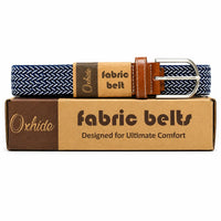 Elastic/Woven Stretchable - Blue and White- Oxhide BCN