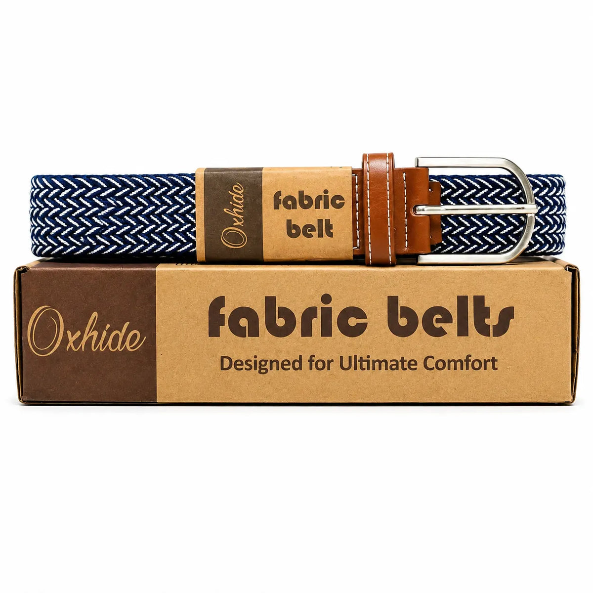 Elastic/Woven Stretchable - Blue and White- Oxhide BCN
