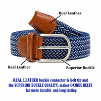 Elastic/Woven Stretchable - Blue and White- Oxhide BCN