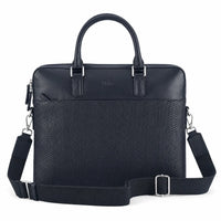 Black Mens Leather Laptop office Bag -Travel bag -Sling Bag- Executive Black Bag -Oxhide CR011