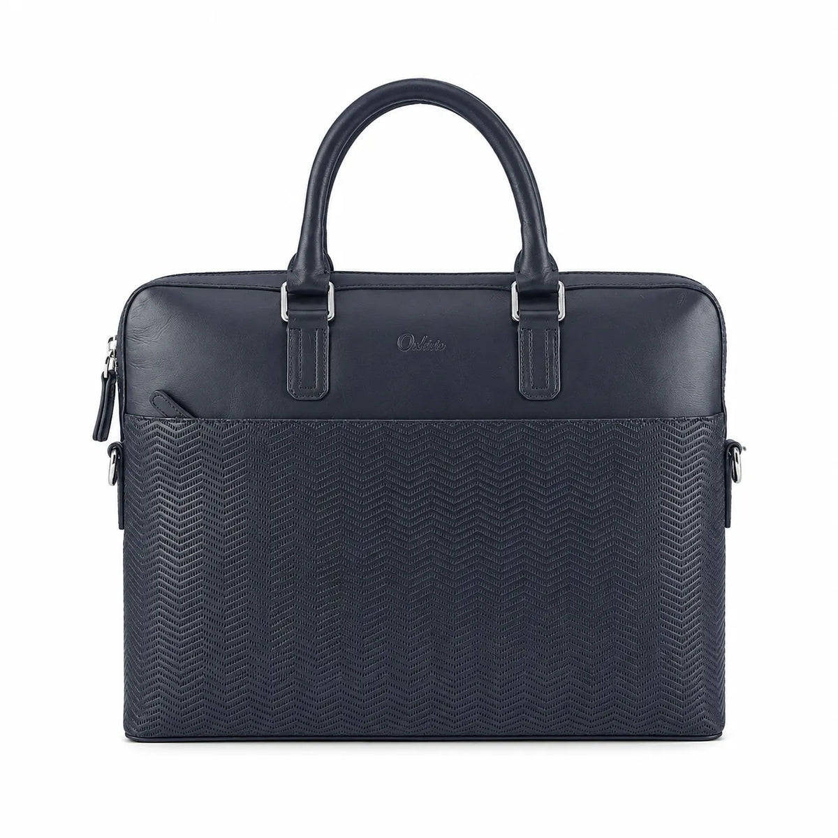 Black Mens Leather Laptop office Bag -Travel bag -Sling Bag- Executive Black Bag -Oxhide CR011