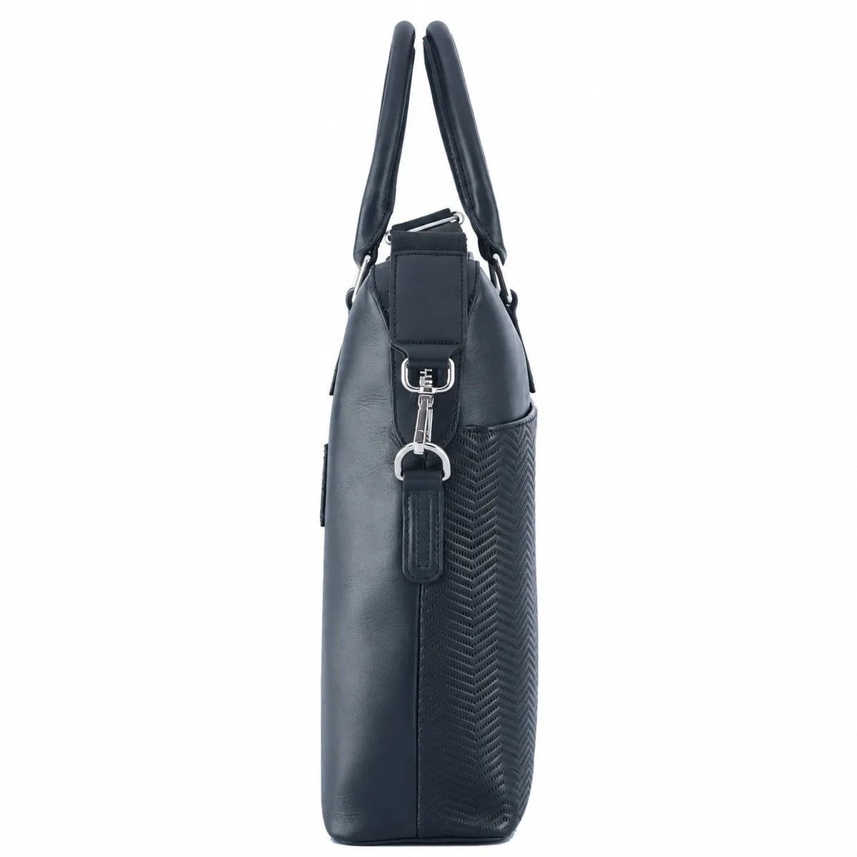 Black Mens Leather Laptop office Bag -Travel bag -Sling Bag- Executive Black Bag -Oxhide CR011