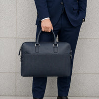Black Mens Leather Laptop office Bag -Travel bag -Sling Bag- Executive Black Bag -Oxhide CR011