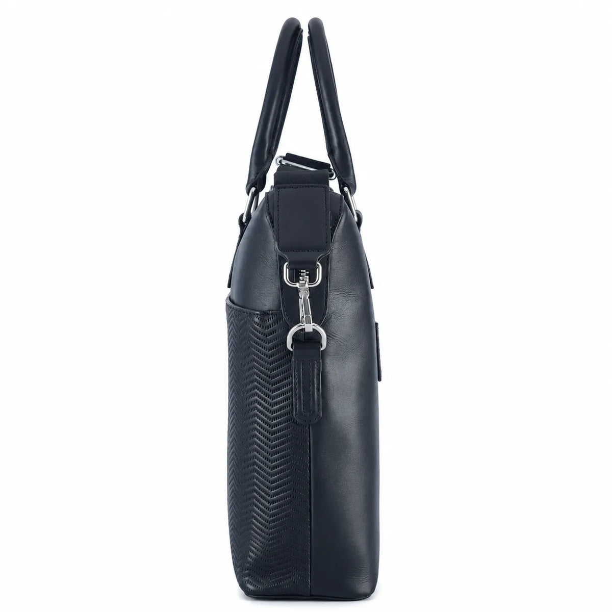 Black Mens Leather Laptop office Bag -Travel bag -Sling Bag- Executive Black Bag -Oxhide CR011