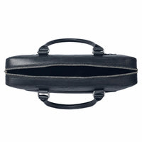 Black Mens Leather Laptop office Bag -Travel bag -Sling Bag- Executive Black Bag -Oxhide CR011