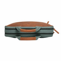 Canvas leather Office Bag for Men - Canvas Laptop Bag Men - Leather Briefcase for Men - Messenger Bag for Men -J0043