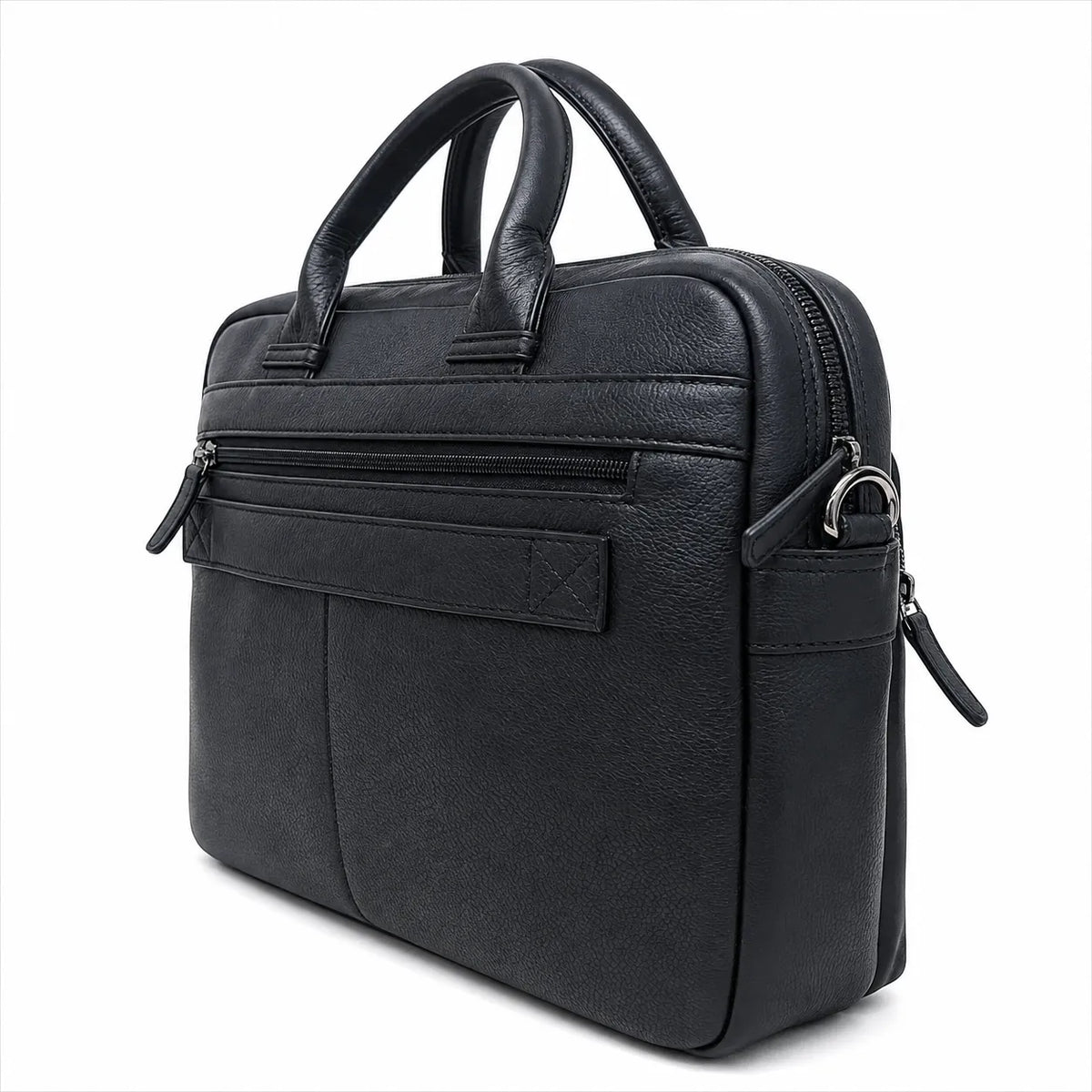 Leather Laptop Bag for Men - Full Grain Leather messenger Bag -Mens Laptop Bag Black - Oxhide SD14