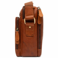 Leather Messenger Bag - Full Grain Leather Sling Bag -Leather Bag for Men / Women - Vintage Oil Leather Messenger Brown Bag- Oxhide Messenger LL10
