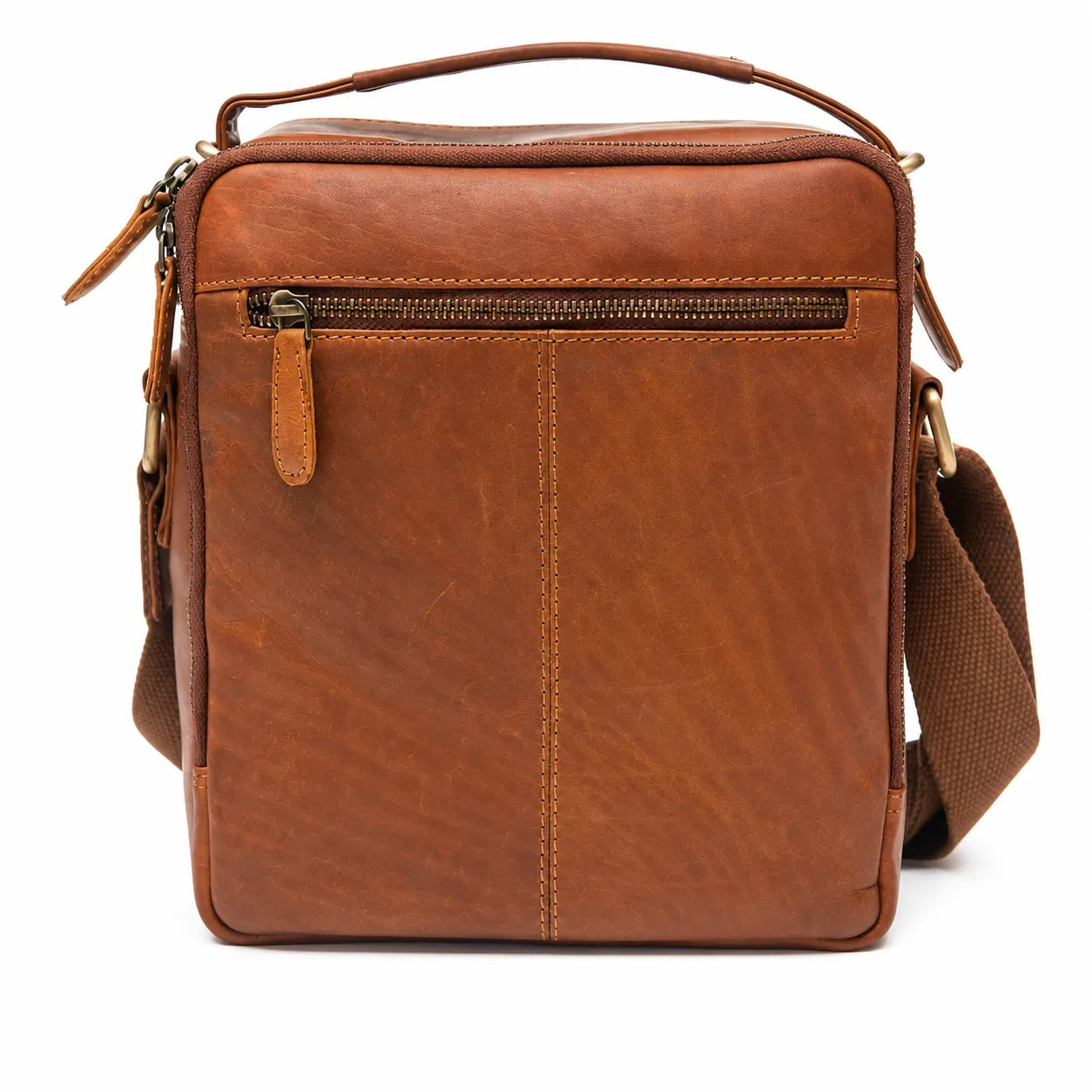 Leather Messenger Bag - Full Grain Leather Sling Bag -Leather Bag for Men / Women - Vintage Oil Leather Messenger Brown Bag- Oxhide Messenger LL10