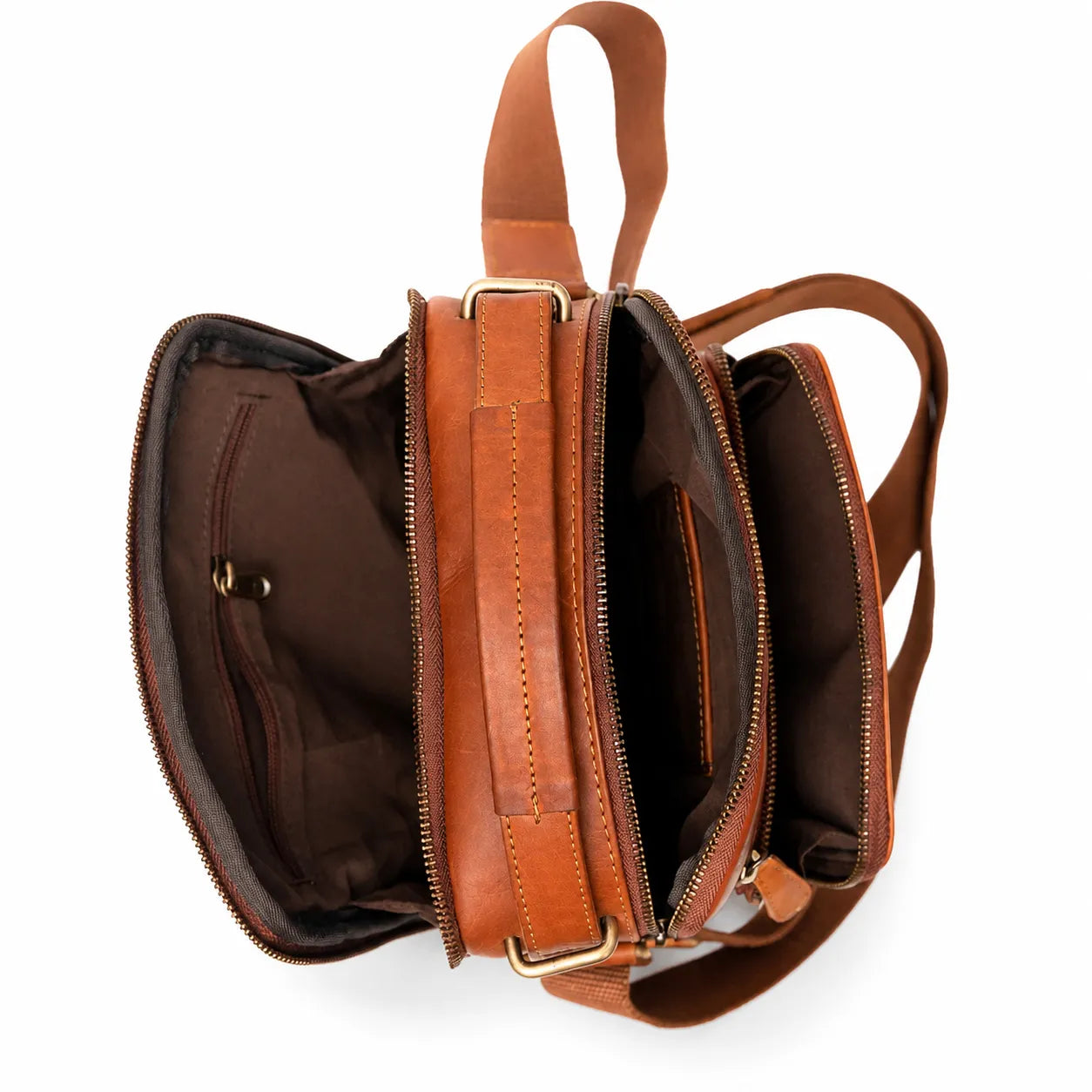Leather Messenger Bag - Full Grain Leather Sling Bag -Leather Bag for Men / Women - Vintage Oil Leather Messenger Brown Bag- Oxhide Messenger LL10