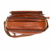 Leather Messenger Bag - Full Grain Leather Sling Bag -Leather Bag for Men / Women - Vintage Oil Leather Messenger Brown Bag- Oxhide Messenger LL10