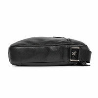 Leather Messenger Bag - Full Grain Leather Sling Bag -Leather Sling Bag for Men Black - Oxhide J0048