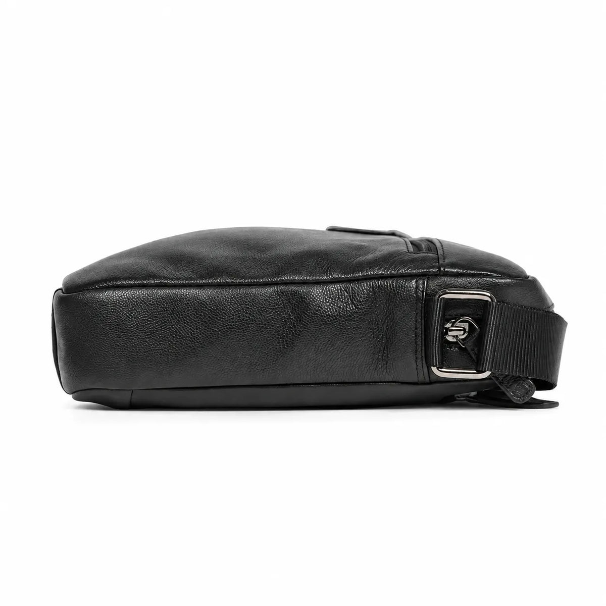 Leather Messenger Bag - Full Grain Leather Sling Bag -Leather Sling Bag for Men Black - Oxhide J0048