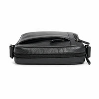 Leather Messenger Bag - Full Grain Leather Sling Bag -Leather Sling Bag for Men Black - Oxhide J0048