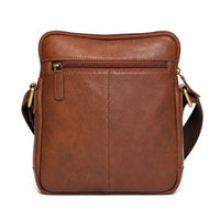Leather Messenger Bag - Full Grain Leather Sling Bag -Leather Sling Bag for Men Brown  - Oxhide J0050
