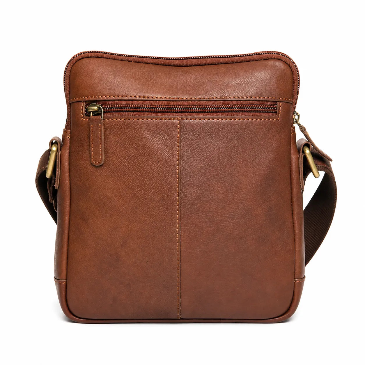 Leather Messenger Bag - Full Grain Leather Sling Bag -Leather Sling Bag for Men Brown  - Oxhide J0050