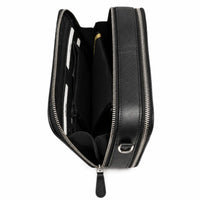 Premium Leather Messenger Bag - Full Grain Leather Sling Bag - Leather Bag for Men -J0081 BLK